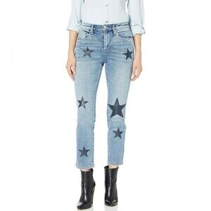 BLANK NYC Star "Madison Crop" High Rise Blue Denim Jeans Size 25